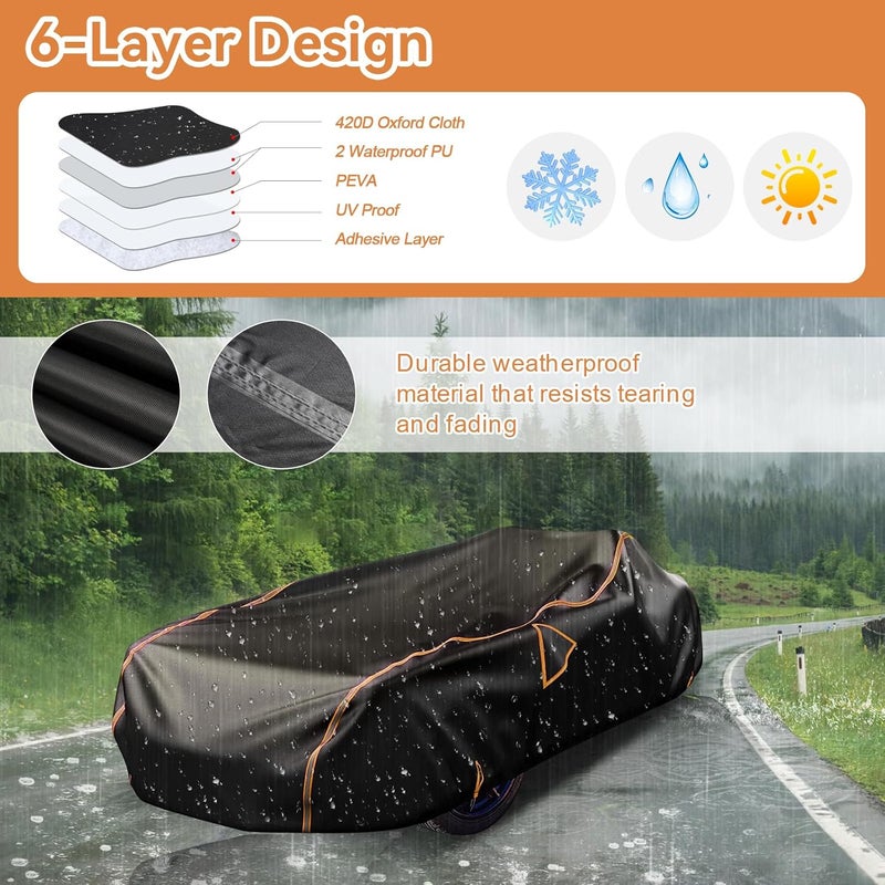 BIGACOVER Full Cover for Polaris Slingshot Heavy Duty Premium Oxford Cover Windshield Cover Waterproof Windproof All Weather Protection Covers for Slingshot S SL SLR R Signature LE(420D Oxford) - Image 2